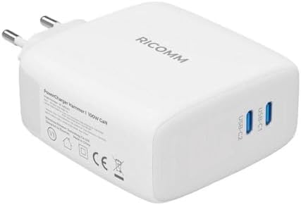 100W GaN 2 Portlu USB-C Şarj Aleti QC5.0 PD Type-C Hızlı Şarj Cihazı + 100W Şarj Kablosu