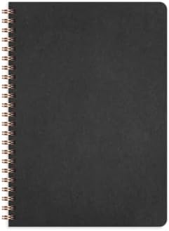 A5 Siyah Karton Kapak 70 Yaprak 110 gram Düz Çizgisiz Not Defteri
