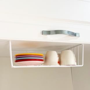 2 Adet Paslanmaz Metal Kanguru Raf Altı Sepeti Çelik Askılı Düzenleyici