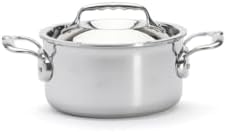 DE BUYER 3742.16 Kızartma Tenceresi Kapaklı, Paslanmaz Çelik, Gümüş, 26,2 x 23,6 x 16,2 cm