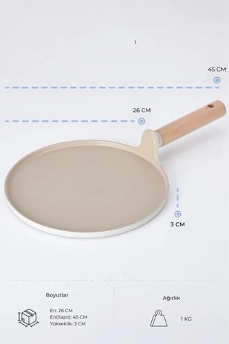 Alüminyum Döküm Xtrema Kaplama Tava 26cm Bej