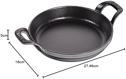 Toz İstiflenebilir Fırın Kabı, Yuvarlak (16 Cm, 0,4 L İçerisinde Bulunan Mat Siyah Kaplı Tepsi İle) Grafit Grisi