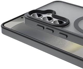 - Galaxy S24 Kılıf Uyumlu Şarj Özellikli Mat Arka Yüzey Sio Kapak - Siyah