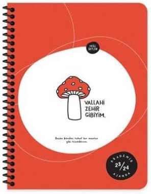 18,5x25 80 Yaprak Çizgili Spiral Kareli Kapak Hafif Kağıt Stickerli Defter Zehir Gibiyim