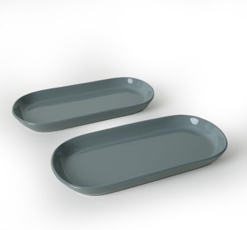 Yeşil Noyan Kayık Tabak 28 Cm 2 Adet 326