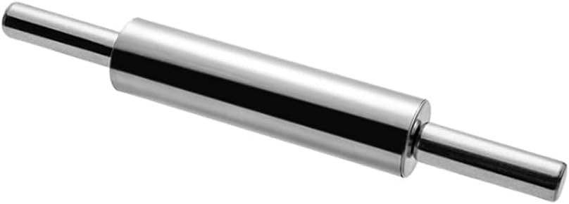 Paslanmaz Çelik Merdane - Hamur Açma Merdanesi | Ergonomik Tutma Saplı | Hijyenik & Kolay Temizlik | Hamur ve Kurabiye İçin İdeal