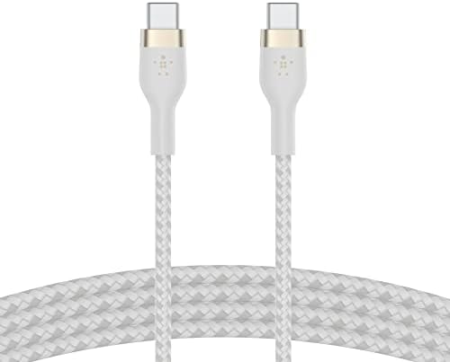 BoostCharge Pro Örgülü USB C Tipi - C Kablosu (1M/3,3FT), USB-IF Sertifikalı Güç Dağıtımı PD Hızlı Şarj Kablosu - Beyaz