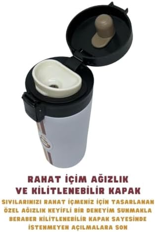400ml Lisanslı Çift Katlı Paslanmaz Çelik Termos Mug 8 Saat Soğuk Hediye Kutulu