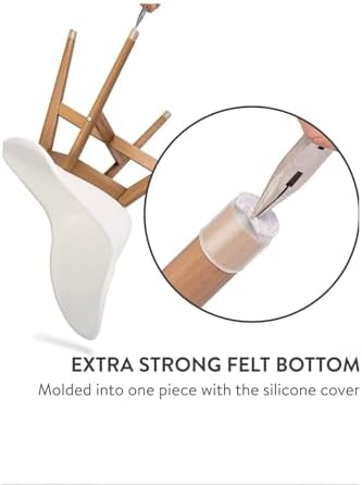 24 Adet Yarı Saydam (1.5cm–1.7cm) Keçeli ve Mobilya Pabucu Zemin Koruyucu Ses Önleyici