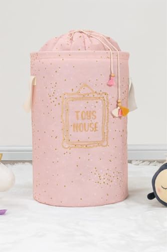 Baby Yuvarlak Torbalı Sepet - Pembe