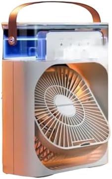 Buzlu Vantilatör Mini Fan 5 Spreyli Su Püskürtmeli 600 ML Buhar Makinesi Nemlendirici Mini Klima Rgb