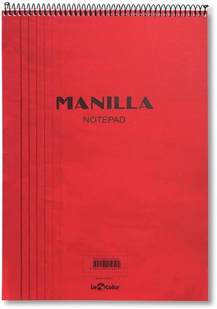 Le Manilla Ofis Bloknot A5 Çizgili Kırmızı