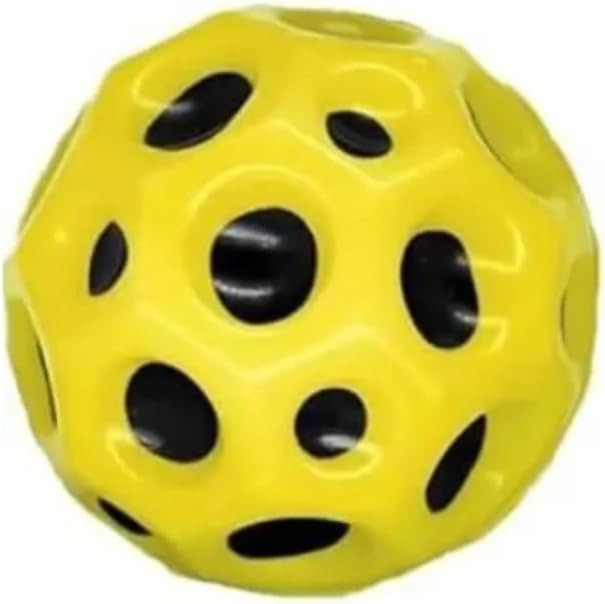 MOON BALL (YÜKSEĞE ZIPLAYAN TOP) - 7 CM - SÜPER EĞLENCELİ UZAY TOPU - SPACE - BOUNCY BALL - SARI