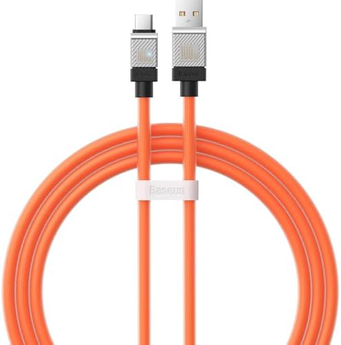 CoolPlay Serisi Hızlı Şarj Kablosu USB to Type-C 100W, 1m, Turuncu