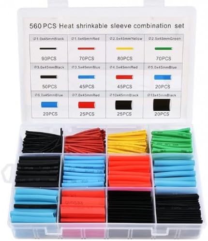 560 Parça Isıyla Daralan Makaron Kablo, Elektrik Kablosu Dayanıklı Set Kutulu