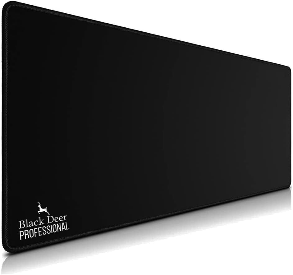 Deer Oyuncu Mouse Pad, Fare Altlığı, Kenar Dikişli, Kaymaz Taban, Ofis Tipi, Pürüzsüz Yüzey, Çalışma Masası Altlığı (90x40 XL)