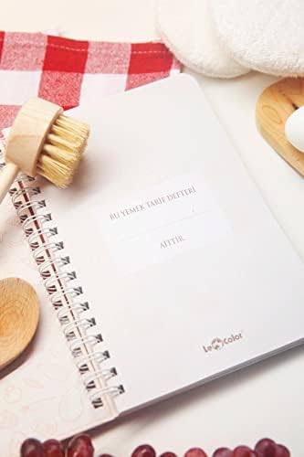 Yemek Tarif Defteri Görselli Spiralli Bej