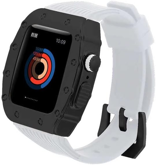 ​​​ İle Uyumlu 44mm KRD-65 Kordon Beyaz-Siyah