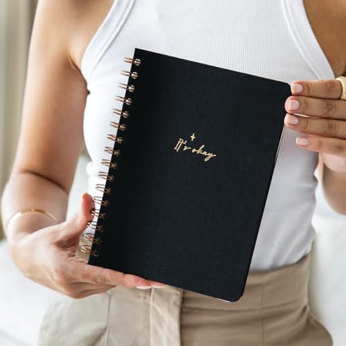 A5 Spiralli Sert Kapak Düz Çizgisiz Tarihsiz Not Defteri Siyah