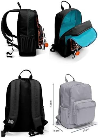 Dört Bölmeli Siyah Basketbol Ortaokul Çantası - Erkek Çocuk