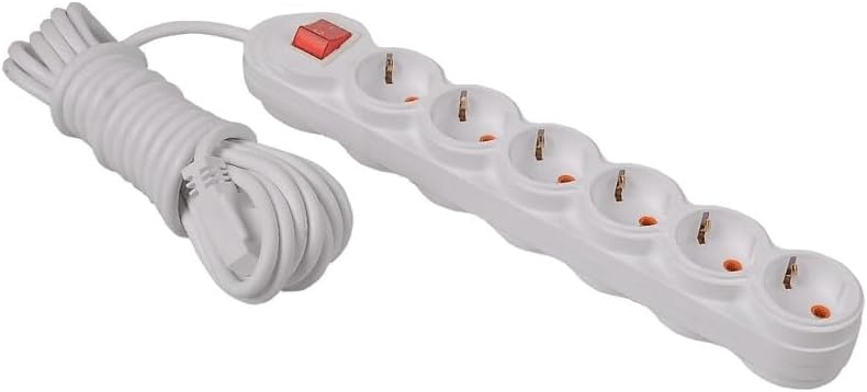 3 M Çocuk Korumalı Tuş Kapamalı Topraklı Anahtarlı Priz Beyaz