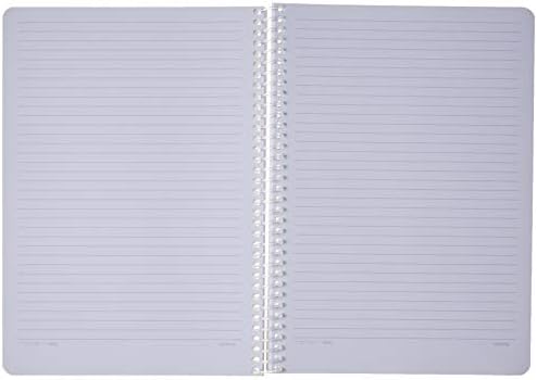 Pruva A4 Pet Spiralli Karton Kapaklı Defter 144 Yaprak - Astarlı - Gri/mavi(çeşitli renk)