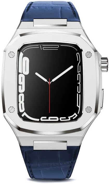 ​​​ İle Uyumlu 44mm KRD-67 Kordon Lacivert-Gümüş