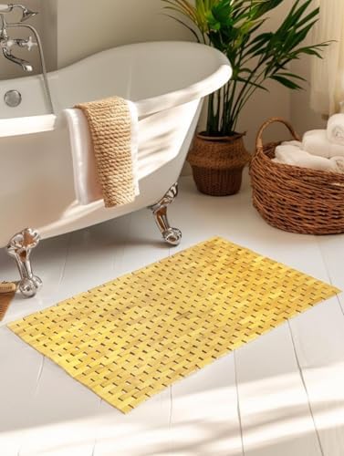 Premium Serisi 40x60 cm Doğal Bambu Banyo Paspası