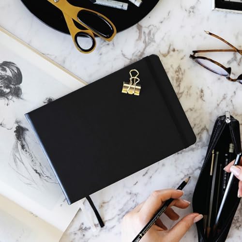 21x15 Sert Kapak 80 Yaprak 140 gr. Eskiz Defteri - Book – Siyah