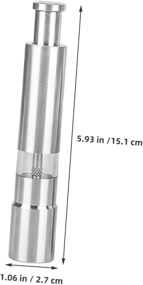 2'li Çelik Manuel Basmalı Karabiber ve Tuz Değirmeni Seti – Baharat Değirmeni, Paslanmaz Çelik, Ergonomik Tasarım, Dayanıklı Öğütücü Mekanizma