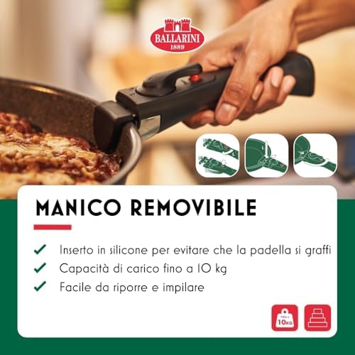 Torre kızartma tavası seti, seramik kaplama, 20 + 28 cm, indüksiyonlu ocaklara uygun, çıkarılabilir sap, alüminyum