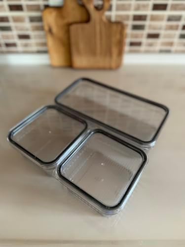 3 Parça Akrilik Saklama Kutusu