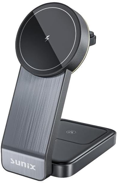 3in1 15W Hızlı Şarj Özellikli Manyetik Şarj Standı MG-50 Siyah