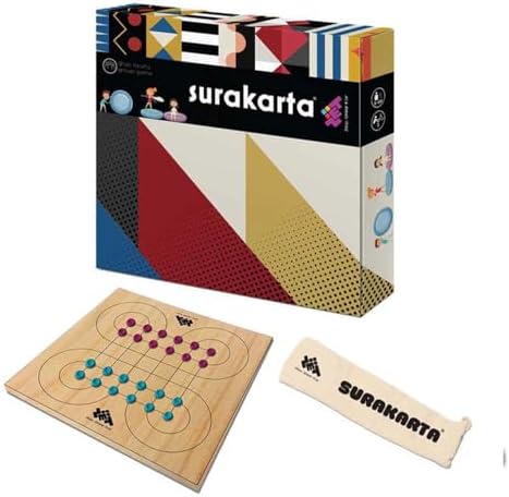 ZET ZA.013.034 SURAKARTA Ahşap Zeka ve Oyunu, 5+ Yaş, 2 Oyuncu, Çok Renkli
