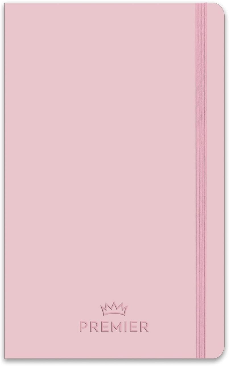 13x21 96 Yaprak Çizgili Ciltli Premier Defter - Pembe