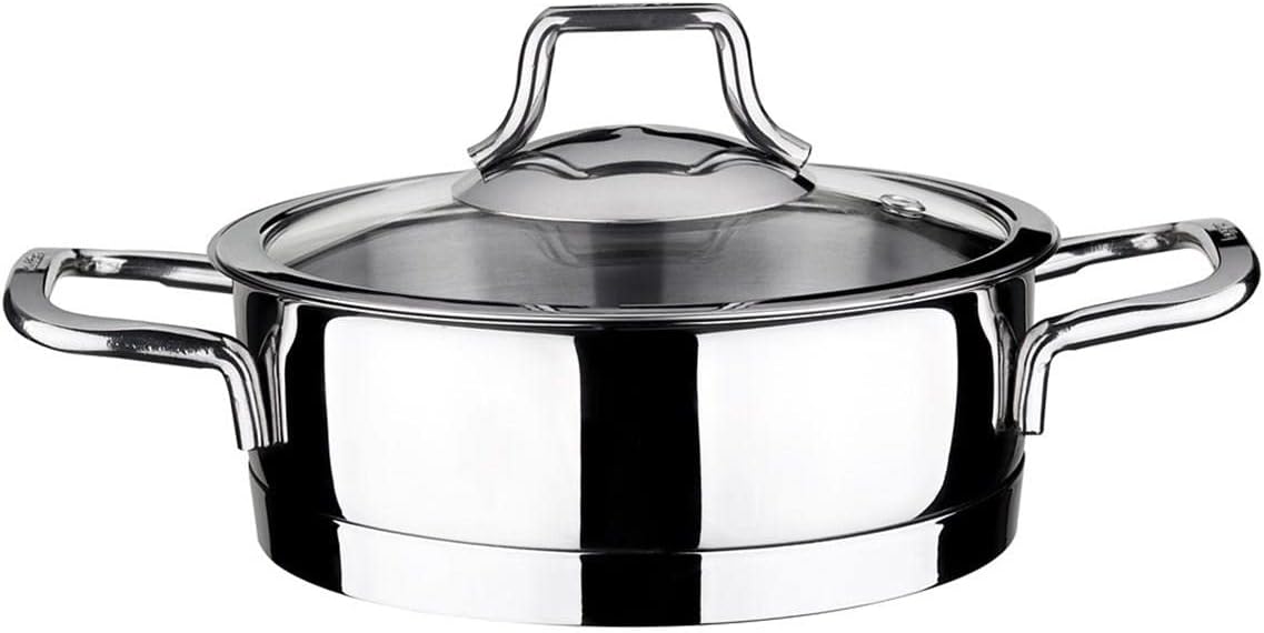 Vita 16Cm Cam Kapaklı Çelik Sahan