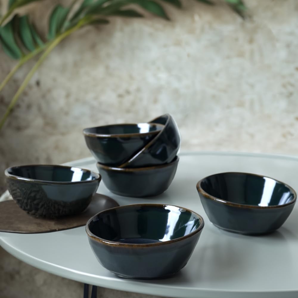 Zümrüt Kristal Çerezlik/Sosluk 12 Cm 6 Adet