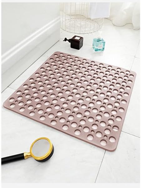 Kaydırmaz Duşakabin Banyo Ve Duş Paspası Kare Bubble 54 X 54 Cm PEMBE RENK SEA149P