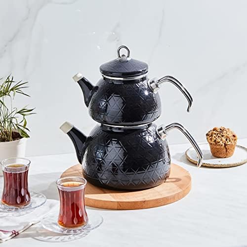 Kristal Çaydanlık Takımı Siyah