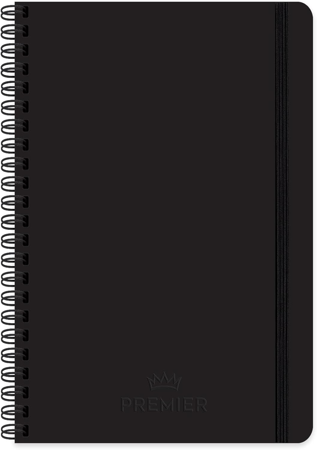 17x24 100 Yaprak Kareli Spiralli Premier Defter - Siyah