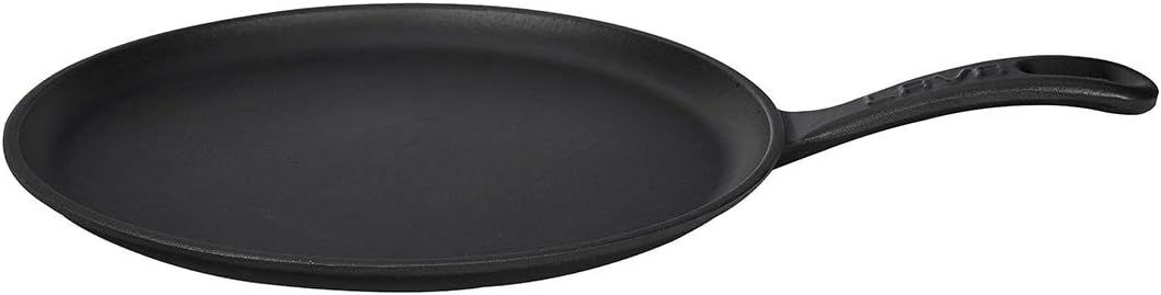 Döküm / Pizza / Pancake Tavası, Yuvarlak Metal Saplı 26cm Siyah