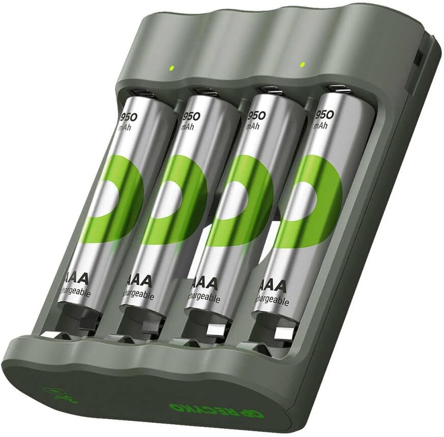 B441 USB Pil Şarj Cihazı 4 Adet 950mAh AAA Pilli Set