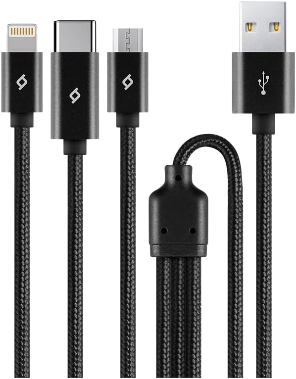 AlumiCable Trio Şarj Kablosu 1mt. Type-C, Lightning, Micro USB
