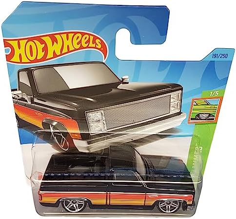 - ´83 Chevy Silverado - HW Slammed 1/5 - HKJ06 - Short Card - GM - Pickup Truck - Mattel 2023