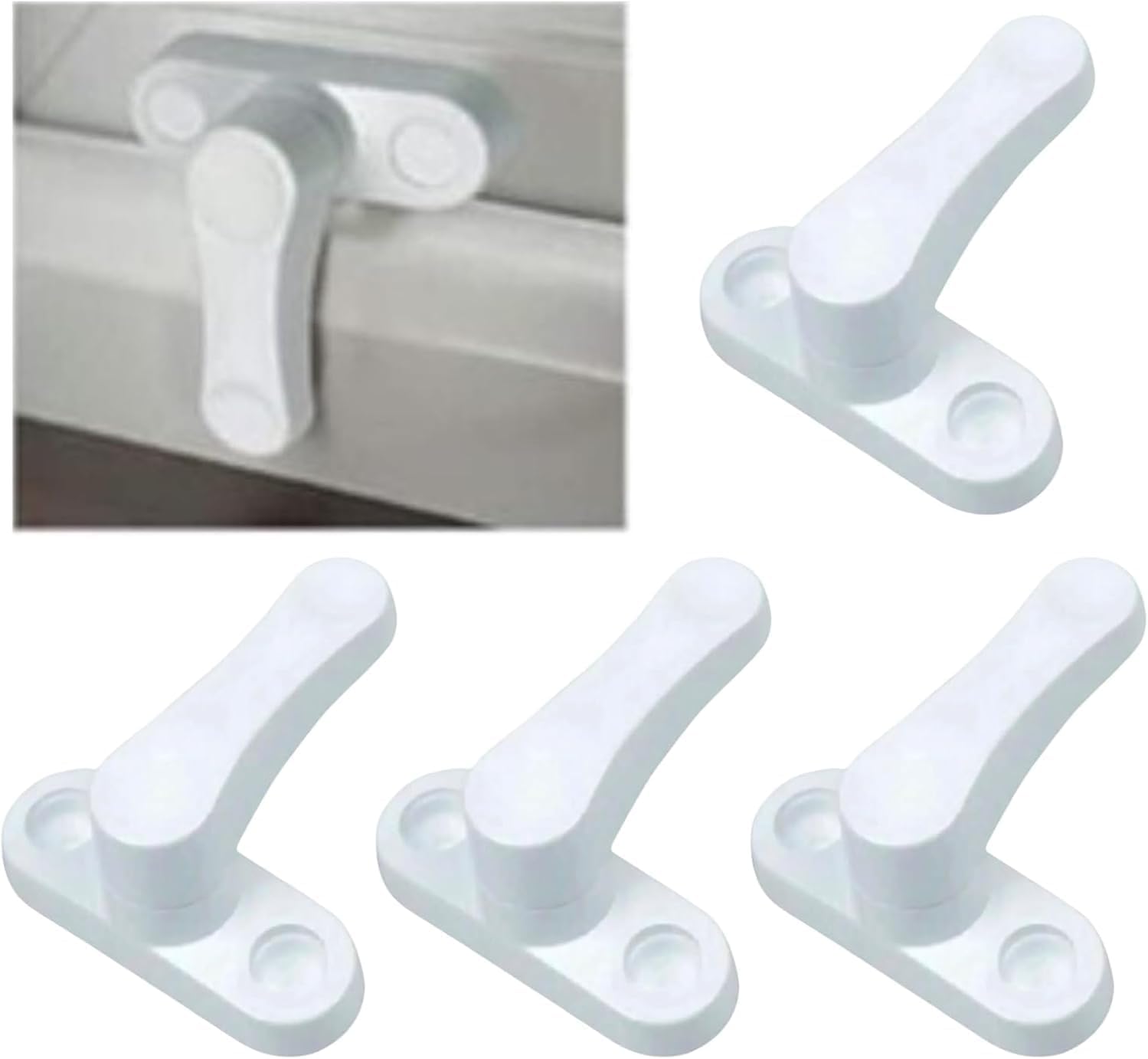 5 Adet Kapı Pencere Hırsız Çocuk Emniyet Kilidi Güvenlik Mandalı Pvc Çekmeli 360 Derece Dönebilir