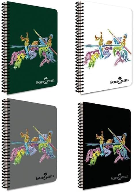 Şövalye Tasarımlı Spiralli Defter, A4, 100 Yaprak, 70g Kağıt, Düz Sayfa, Dayanıklı Kapak, Kolay Açılan Spiral Cilt, Estetik Tasarım