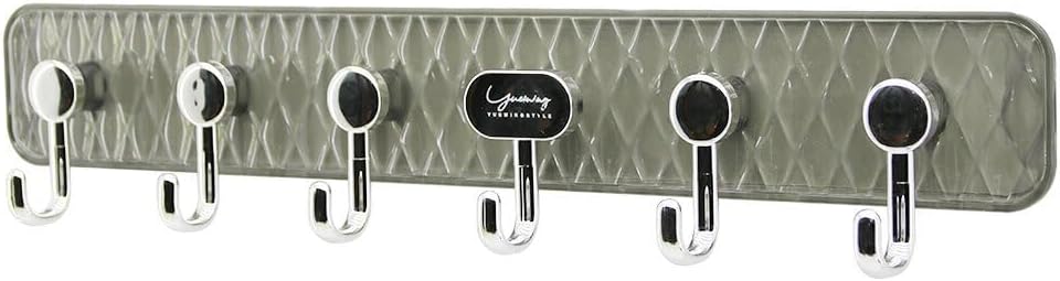 ASKI MİKA KRİSTAL PLASTİK TABANLI 6 KOLLU= TAK ÇIKAR YAPIŞKANLI MONTAJ 6X42CM (5122)