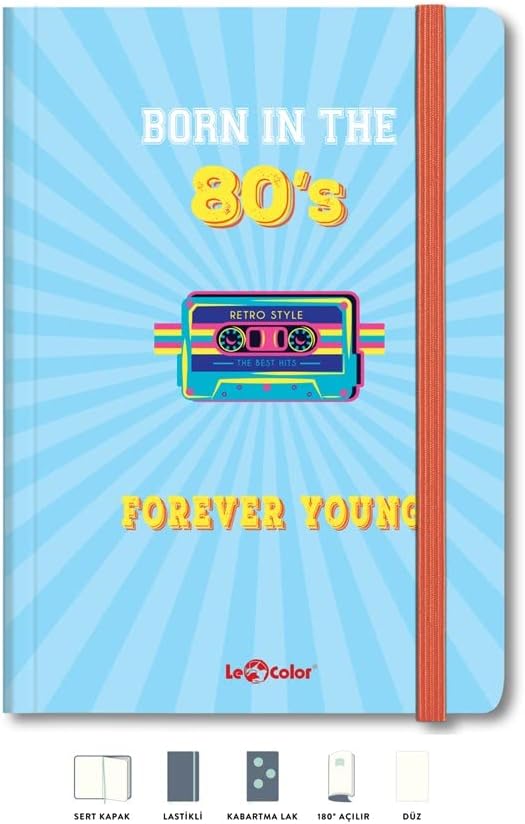 Le Mottolu Defter Düz 17x24 cm Forever 80's