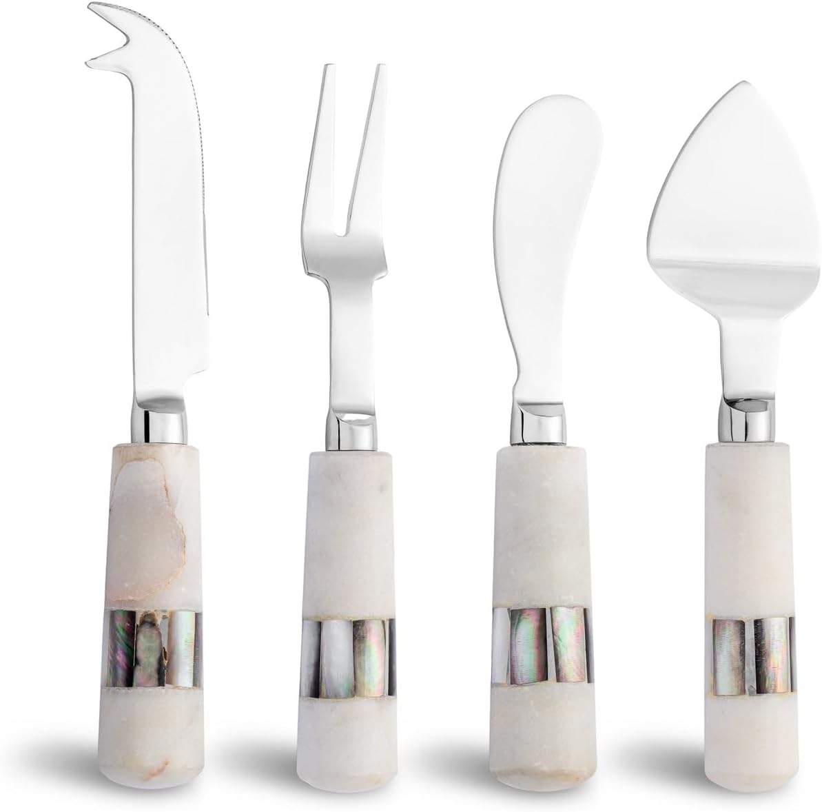 Romano Mermer Peynir Servis Seti Beyaz