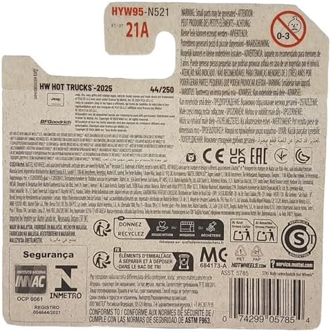 - 1988 Jeep Wagoneer - HW Hot Trucks 5/10 - HYW95 - Short Card - BFGoodrich - Lila metalik - Mattel 2025-1:64